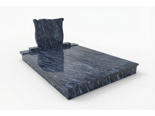 [6227] Dvojhrob žula Silk Blue