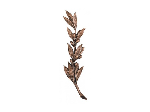[ST-SK-09250] Bronzový veniec s vavrínom na náhrobok, 28×6 cm