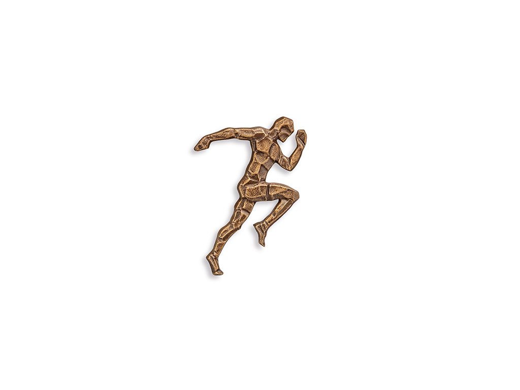 Bronzový reliéf Sprinter na náhrobok, 8,5×6 cm alebo 14×9,5 cm