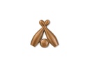 Bronzový reliéf Kuželky na náhrobok, 9×9 cm alebo 12×12 cm
