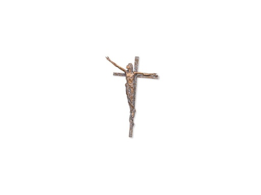 [ST-SK-20089] Bronzový Kristus na kríži, 38×23,5 cm