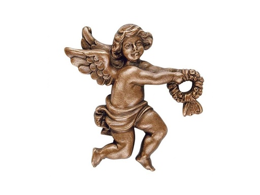 [ST-SK-20498] Bronzový anjel na náhrobok, 7×7 cm