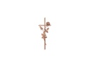 Náhrobný kríž Scriptura s ružou, bronz, 40–60 cm