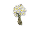 Bronzová kytica sedmokrások na náhrobok, 14×9 cm