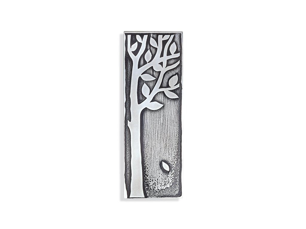 Nerezová ozdoba na náhrobok Strom, 17×6 cm