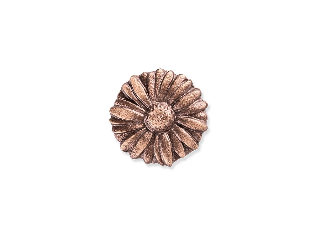 Bronzová sedmokráska na detský náhrobok, 3 cm
