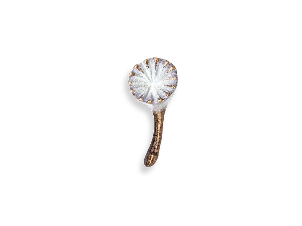 Bronzová ozdoba Pusteblume na náhrobok, 3,5×1,5 cm
