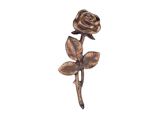 [ST-SK-32690] Bronzová ruža na náhrobok, 15×7 cm