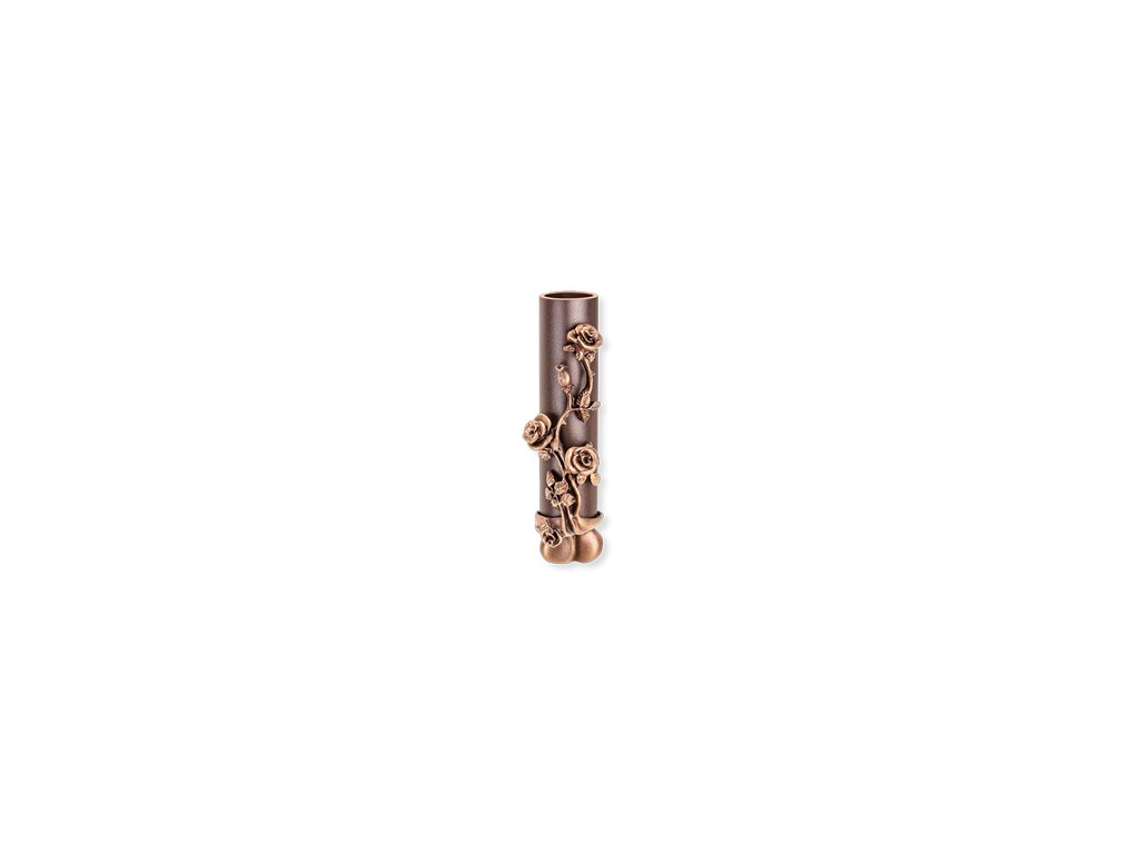 Nástenná váza na náhrobok, bronz, výška 16 cm