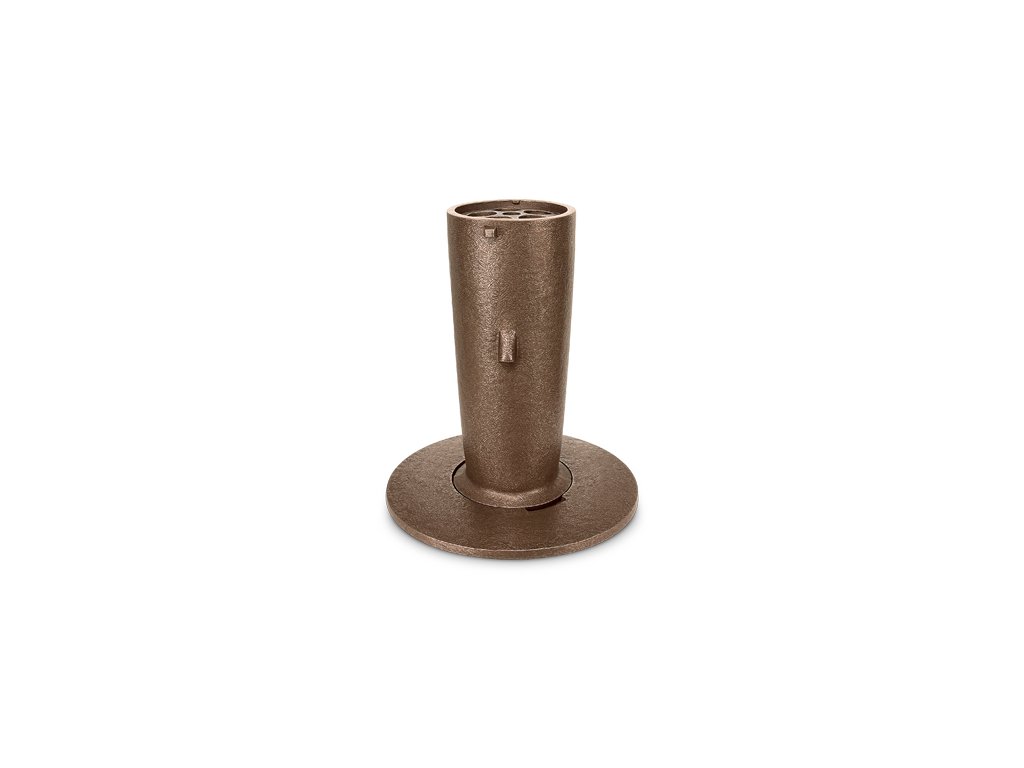 Zapustená váza na náhrobok, bronz, výška 21–24 cm