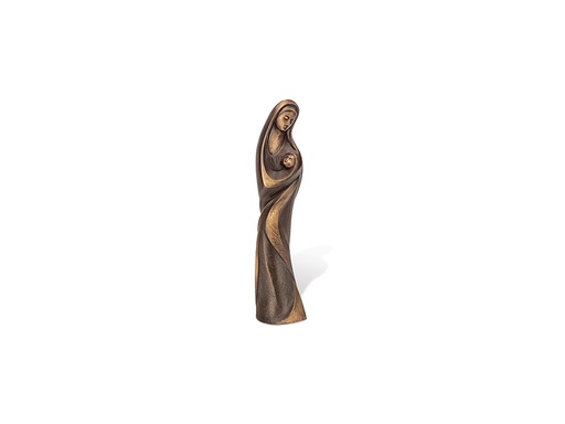 [ST-SK-85539] Bronzová socha Madona s dieťaťom na náhrobok, 39,5 cm