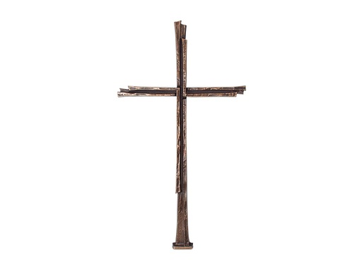 [ST-SK-KREUZ22] Náhrobný kríž s kryštálom, bronz, 81×45 cm alebo 113×55 cm