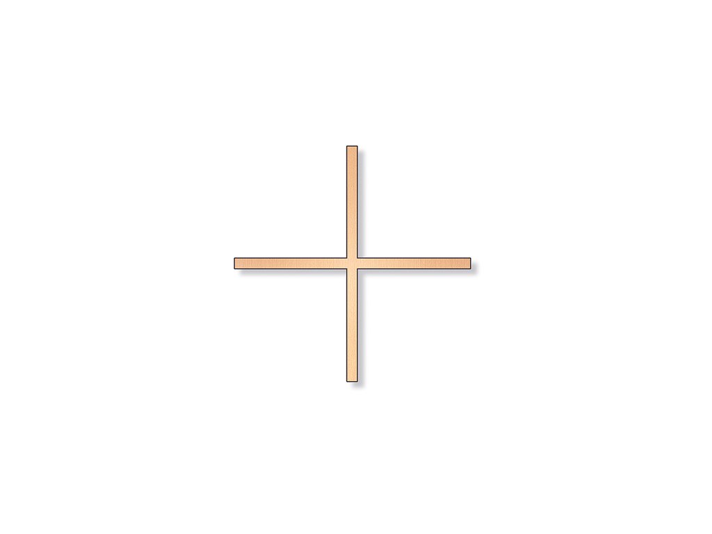 Náhrobný kríž Alblock, 25×25 cm, bronz