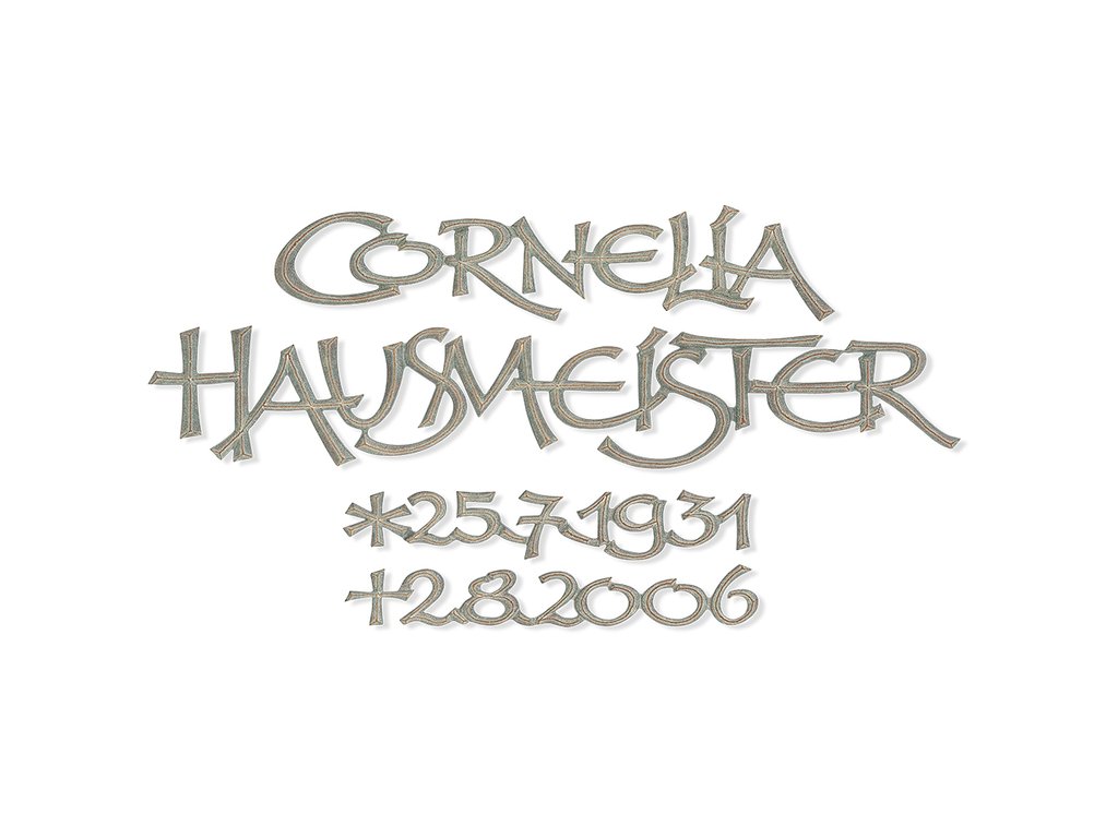 Náhrobný nápis Cornelia z bronzu, 6–9 mm