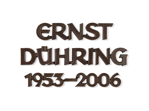 [ST-SK-SZ055] Bronzový nápis Dühring na náhrobok