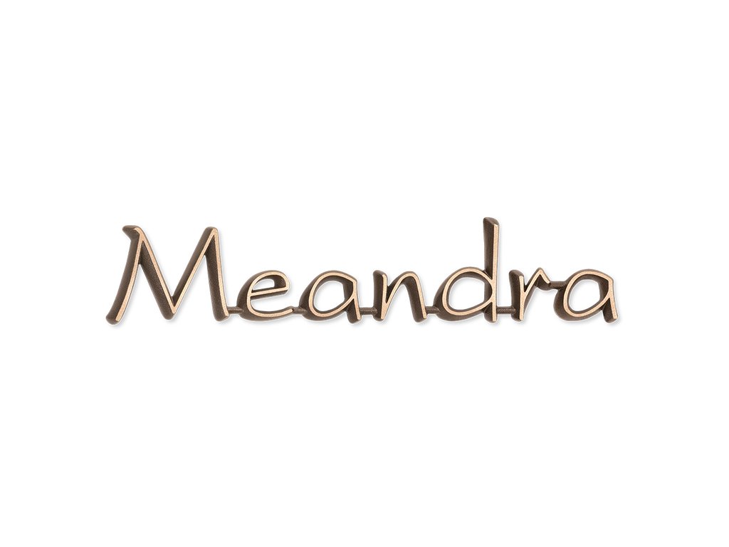 Náhrobný nápis Meandra z bronzu
