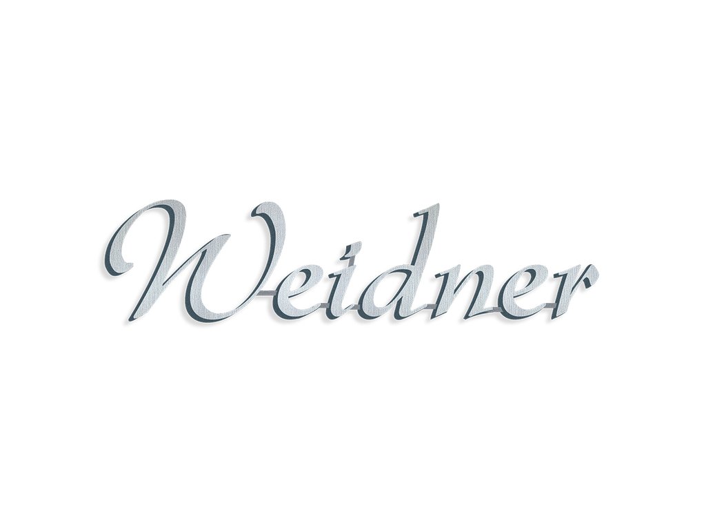 Náhrobný nápis Weidner z nehrdzavejúcej ocele