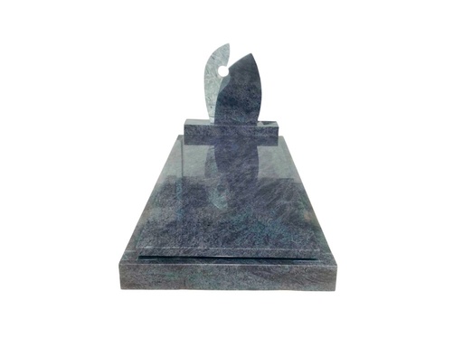 [4263] Einzelgrab Granit Vizag Blue